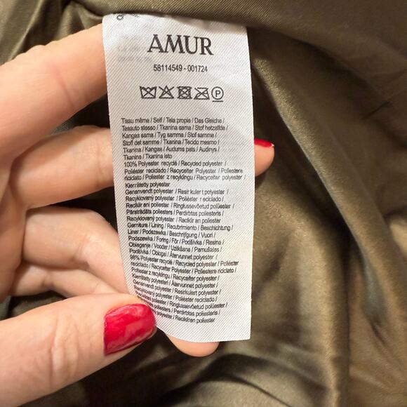 AMUR Sue Pleated Gown tie diy size 0 - Picture 8 of 12